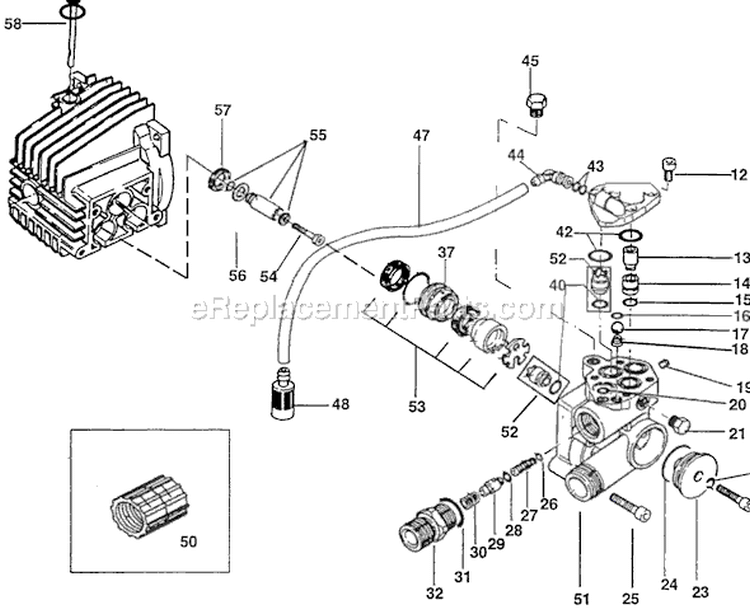 Page B Diagram and Parts List for PW1500  Campbell Hausfeld Pressure Washer
